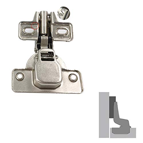 LIKERAINY 95 Deg Wpuszczane Zawias Ramowy 35mm z Amortyzatorem Hydraulicznym do Drzwi Szafy Kompaktowe z Miękkim Domykaniem Krótkie Mini Zawiasy 4 pcs