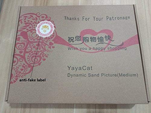 Yayacat Moving Sand Art Picture Sandscapes Desktop Art Toys (9"X7", Golden,Black,White) #TOP5