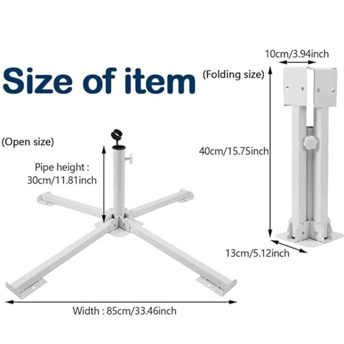 Foldable Portable Beach Umbrella Stand-Portable Patio Umbrella Base Holder,Outdoor Sunshade Anchor Size PLUS Thickened,Rust Free Tempered Iron Umbrella Stand for Courtyard,Swimming Pool,Beach,Grass by MILIMOLI - Used condition - Image 6