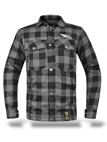 Chemise de moto en flanelle TLA GRID veste vintage avec protections unisexe