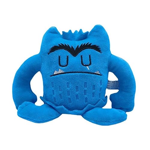 Genérico Kawaii Color Monstruo de Peluche Muñeca Niños Emoción Peluche Peluche para Niños Regalos de cumpleaños Navidad (Azul)