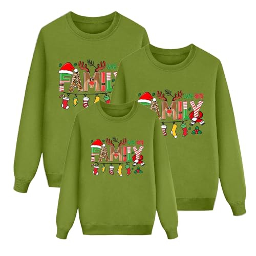 Matching Christmas Sweatshirts for Family Crewneck Ugly Funny Tree Jumper Xmas Holiday Pullover Tops Soft Matching Sets2