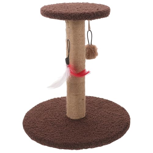 Luxshiny Rascador Vertical para Gatos Kit Sisal Resistente Marrón miniatura 1