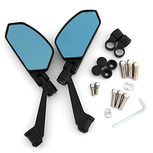 Motorcycle Side Mirror Universal Adjust Angle Rearview Mirror For Motorbike Mirror Bolt 8Mm 10Mm (Black) #TOP5