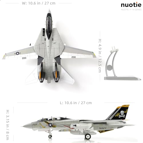 US Navy F-14 Tomcat 1/72 Alloy Model - VF-84 Jolly Rogers DieCast Airplane - Military Display Collection or Gift