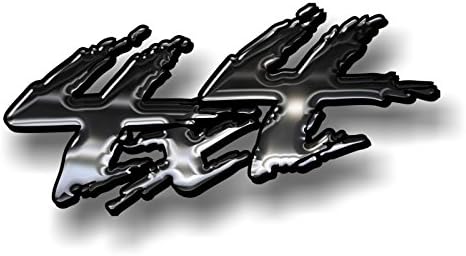 2-4x4 Liquid Black Print Vinyl 13" Decals Off Road Truck Offroad Vehicle Stickers (2 Decal Set - Liquid Black Print)
