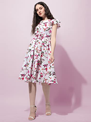 Image of OOMPH! Women's Western & Fusion wear White Western Dresses for Women - md508