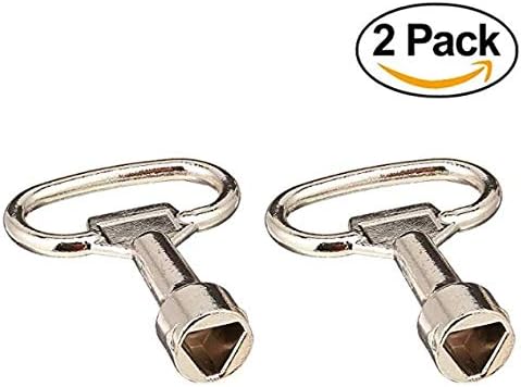 2 Pack Meter Key Metal Triangle Socket Spanner Key for Panel Lock