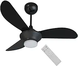 Ventilador de Teto Ventisol Wind Plus Inverter Black Controle Remoto Led Integrada - Bivolt