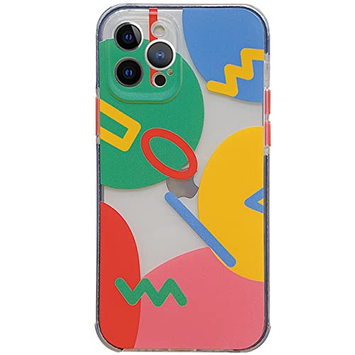 Bracelet graffiti géométrique clear phone case iPhone 13 12 11 X