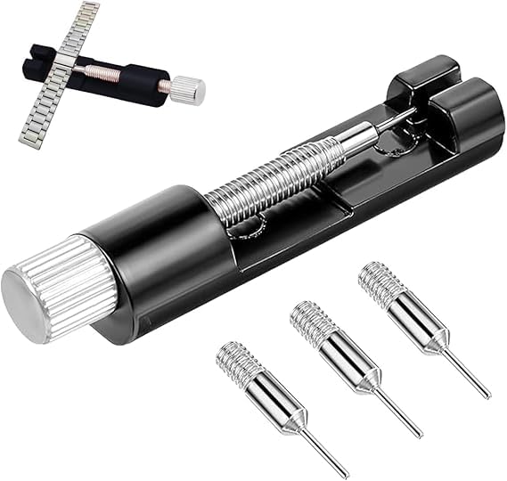 Image of Watch Link Removal Kit with 3 Extra Pins, Portable Link Remover Kit for Watches, Watch Strap Removal Tool for Watch Repair, Watch Bracelet Adjustment, Watch Strap Replacement and Resizing. (WATCH STRAP)