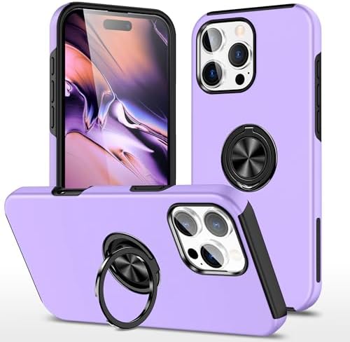 Case for iPhone 16 Pro Case with 360° Rotating Ring Magnetic Stan...