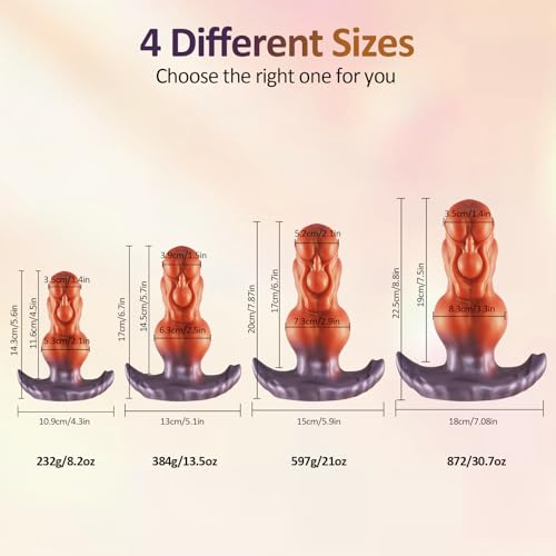 Image of 8.8in Large Butt Plug Monster Dildo with Big Knot, Huge Anal Plug Thick Anal Toys Wearable Prostate Massager, Fantasy Anal Trainer Stretcher, Silicone Adult Toys for Men Women (XL)