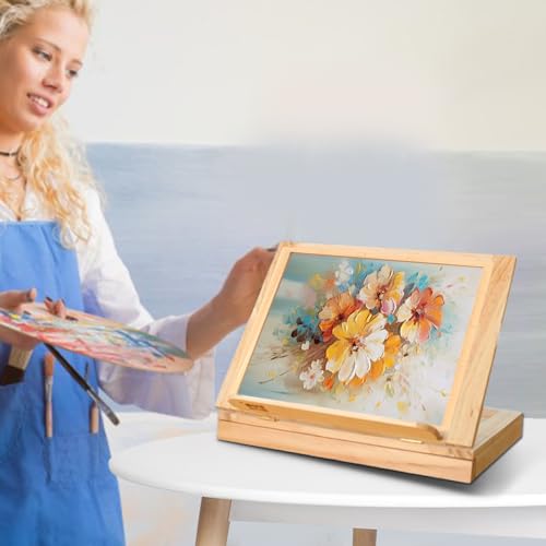 Cavalete ajustável para caixa de desenho de mesa de, cavalete para caixa de materiais de arte | Caix