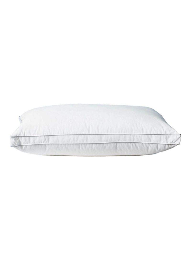 Kingtex Cotton Downproof Pillow with Double White Cord (1 Pc)