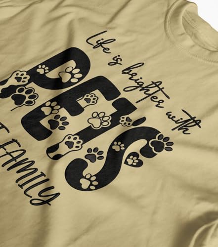 Image of INDISSH T-Shirt for Man | Regular and Plus Size Upto 7XL | Pet Lover Graphic Printed | Round Neck Cotton Fabric Regular fit Casual T-Shirt for man - RNM-PETFAMILY-PAR