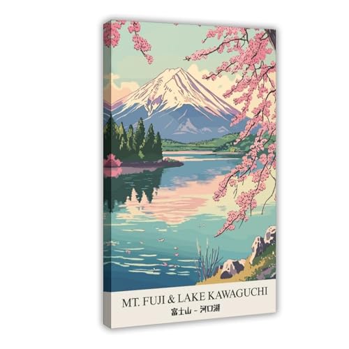 Poster Mont Fuji toile decoration murale salon et chambre ambiance zen