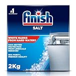 Finish, Dishwasher Salt, 2kg, Prevents Limescale and White Residue, Effective Against Hard Water, for Cleaner and Shinier Dishes vs Dishwasher Tablets Alone