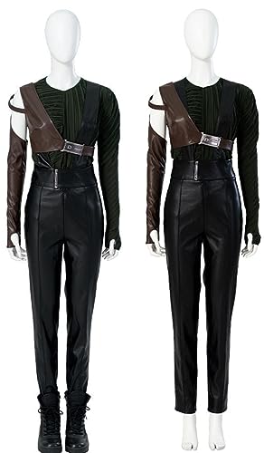Vioyrie Guardian Cosplay Costume Womens Battle Uniform Suit Halloween Outfits Suspender Pants Vest Full Set (Suit-1 Medium)
