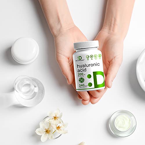 Eagleshine Vitamins Hyaluronic Acid Supplements 200Mg, 240 Capsules, 4 Months Supply, 95%+ Purity, Plant-Based, Support Healthy Joint, Bones And Connective Tissue | Promotes Skin Hydration #TOP5