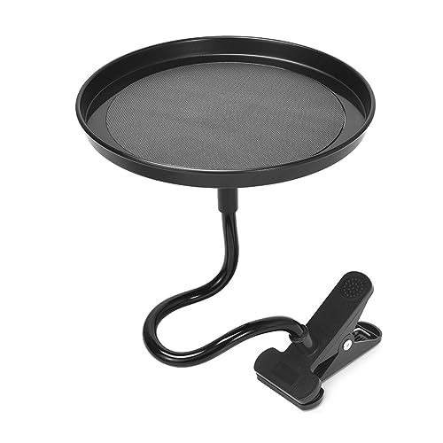 JNNJ Plateau alimentaire pour voiture, table rotative réglable, organiseur de table multifonction, plateau de repas avec support de serrage universel pour...