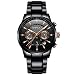 CRRJU Mens Stainless Steel Watches Date Casual Wrist Watch with Black Dial
