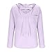 Womens Hooded Tops Fall Fashion Drawstring Long Sleeve Lightweight Ladies Casual Shirts Soft Pullover Trendy Blouses Purple