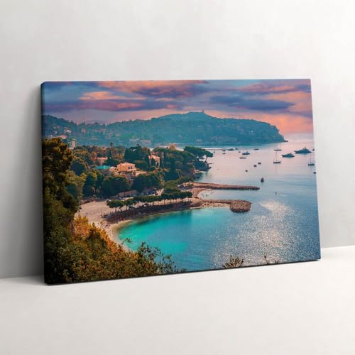 Toile 60x40cm Vue sur la Côte d'Azur Wallfluent, l'histoire de la lumière du Sud