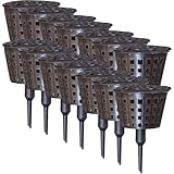 Lurrose 20 Stück Bonsai Düngerkörbe mit Deckel Wiederverwendbare Kunststoff Düngeboxen für Pflanzenversorgung Pflanzendüngerbehälter für Topfpflanzen und Garten