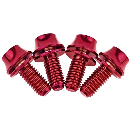 Image of Titanium M5x12mm with Washers Bicycle Water Bottle Cage Hex Bolts Pack of 4