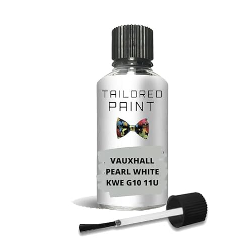 Tailored Paint Pearl White Kwe G10 11 U For Vauxhall Touch Up Paint With Brush (Touch Up Paint)