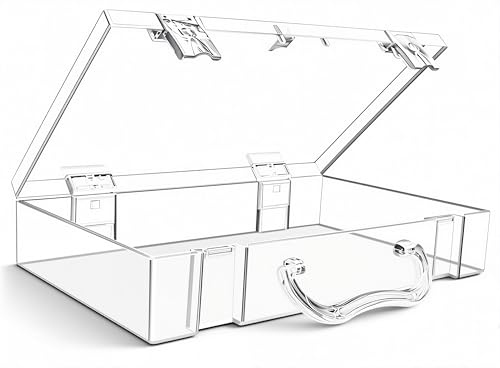 High Transparency Visible Plastic Box Clear Storage Case with Lid Use for Organizing Jewelry, Tools, Office supplies, Pet supplies, DIY materials,Use as handbags