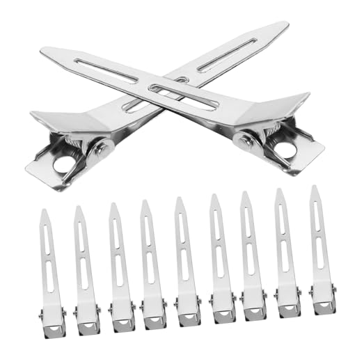 Pinces bec de canard en acier inoxydable lot de 2 boîtes pour coiffure