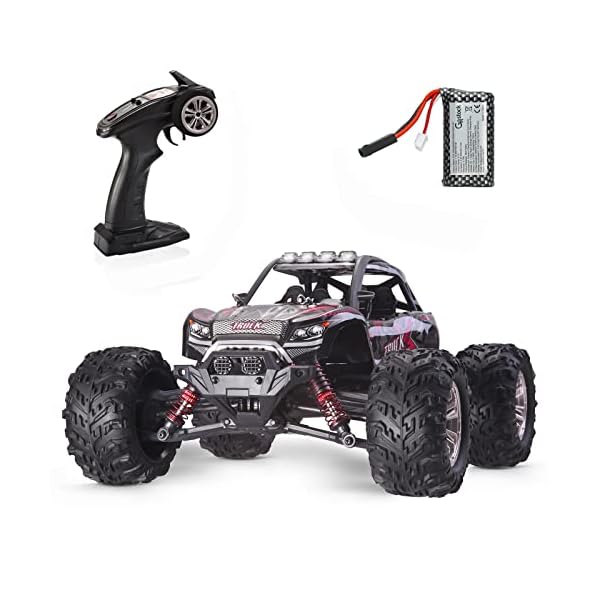 Byuert Ferngesteuertes Auto, 4WD RC Auto 36 km/h 1:16 Funkfernsteuerung Elektro Geländewagen 2,4 GHz RC ferngesteuertes Offroad Monstertruck Buggy Auto Spielzeug Geschenk für Kinder und Erwachsene