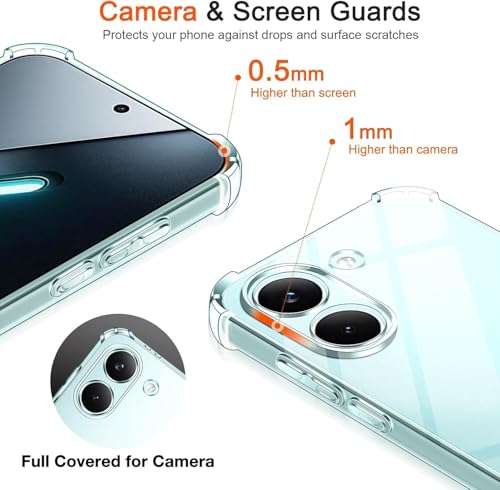 Image of Lustree Case for Redmi Turbo 5 5G, 4 Corner Air Cushion & Camera Protection | TPU Material, 4 Corner Air Cushion Protection, Camera Protection, Slim & Stylus Compatible