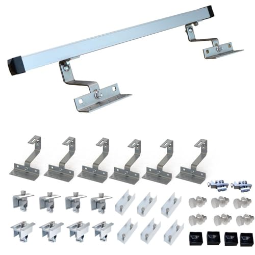 Solar Panel Mounting Bracket Kit to Metal Roof Sloped or Flat Pitched Tile Shingle Roofs for 1-4pcs...