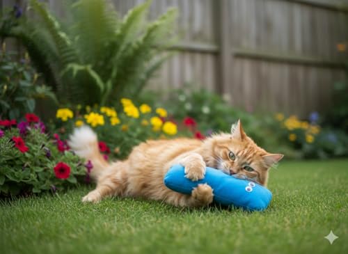 Image of Kipenzi Cat Kicker Plush Toy Set for Cats & Kittens | Soft, Colorful & Lightweight Toys with Catnip fillable Pocket | Non-Squeaky, Fun Indoor Play | Pack of 3 (Colors May Vary)