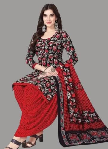 Image of Priyashi Women Unstiched Crepe dress materials | Crepe Salwar Suit for women with dupatta | suit material for women unstitched