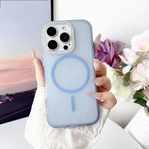 Coque iPhone 13 Pro transparente antichoc et magnétique bleu