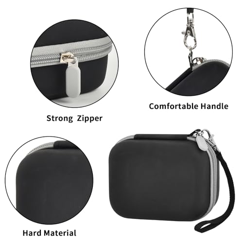 Image of ANKHOH Label Maker Case for Memoking T02 / for Phomemo M02 / M02S / M02 Pro / Q30S / for Nelko PM230 / for Anycash /for Ponek Mini Pocket Printer, Portable Sticker Paper Storage Holder - Box Only (Black)