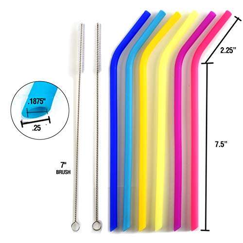 Pitillos de silicona reutilizables Norpro 471 con cepillos miniatura 6