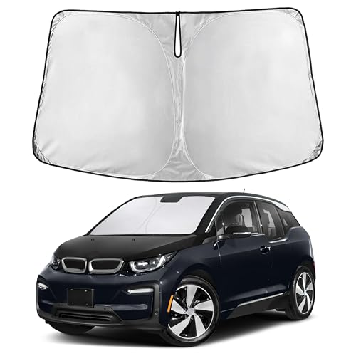 Image of EcoNour Windshield Sunshade Compatible for BMW I3 2014-2020 2021 2022, Sun Visor for Front Windshield & Window Sun Shade Cover, UV Heat Blocker & Protector, Car Accessories