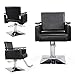 RESHABLE Barber Chair for Hair Stylist, Salon Beauty Chair with Heavy Duty Hydraulic Pump, 360 Degrees Swivel Styling Hair Chair, Black