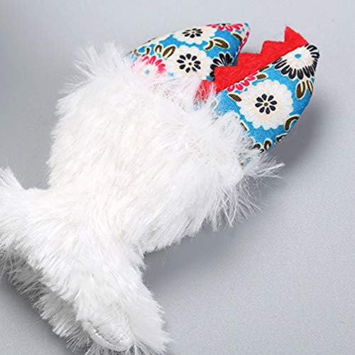 STOBOK 2 peças de pelúcia de gato, erva de gato, formato de peixe, brinquedos de limpeza de dentes d