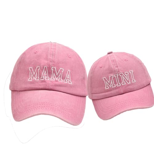 Lightbird 2PCS Parent-Child Hat, Family Hat for Mother Daughter Son Baby, Adjustable Cotton Embroidered Baseball Cap3