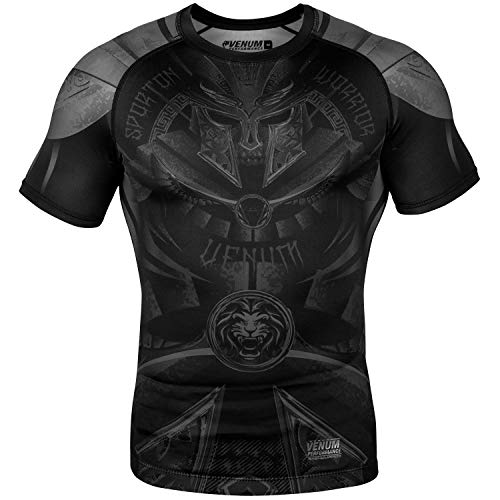 Venum Gladiator 3.0 Rashguard - Short Sleeve Gladiator 3.0 Rashguard - Short Sleeves - Black/Black-L, Black/Black, Large
