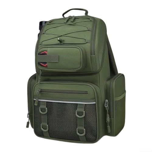 Water-Resistant Fishing Backpack 38cm Large Storage(Green)