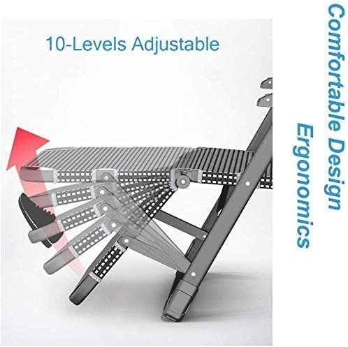 Chaise zéro gravité inclinable et pliante extérieure ergonomique