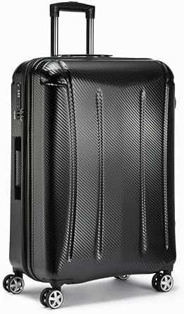 Amazon Basics Hartschalenkoffer, großer Koffer mit Rollen, Oxford Spinner mit TSA-Schloss, vier Rollrädern und kratzfester Oberfläche, 76 cm, schwarz