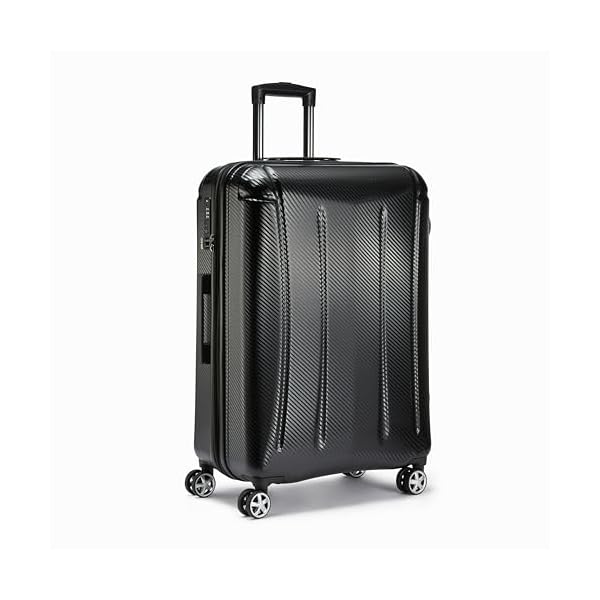 Amazon Basics 30-Inch Hardside Checked Spinner Luggage With TSA Lock, Lightweight Expandable Suitcase, Scratch-Resistant Surface, 8 Multi-directional Wheels, Black